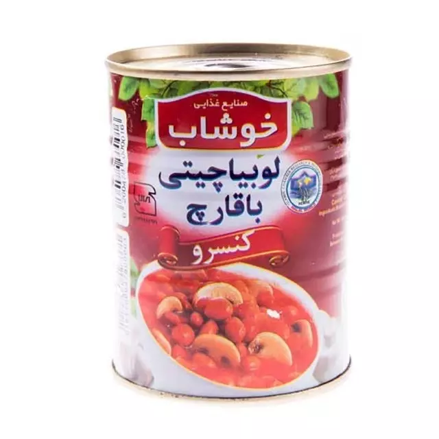 کنسرو لوبیا چیتی با قارچ خوشاب (۳۵۰ گرم)